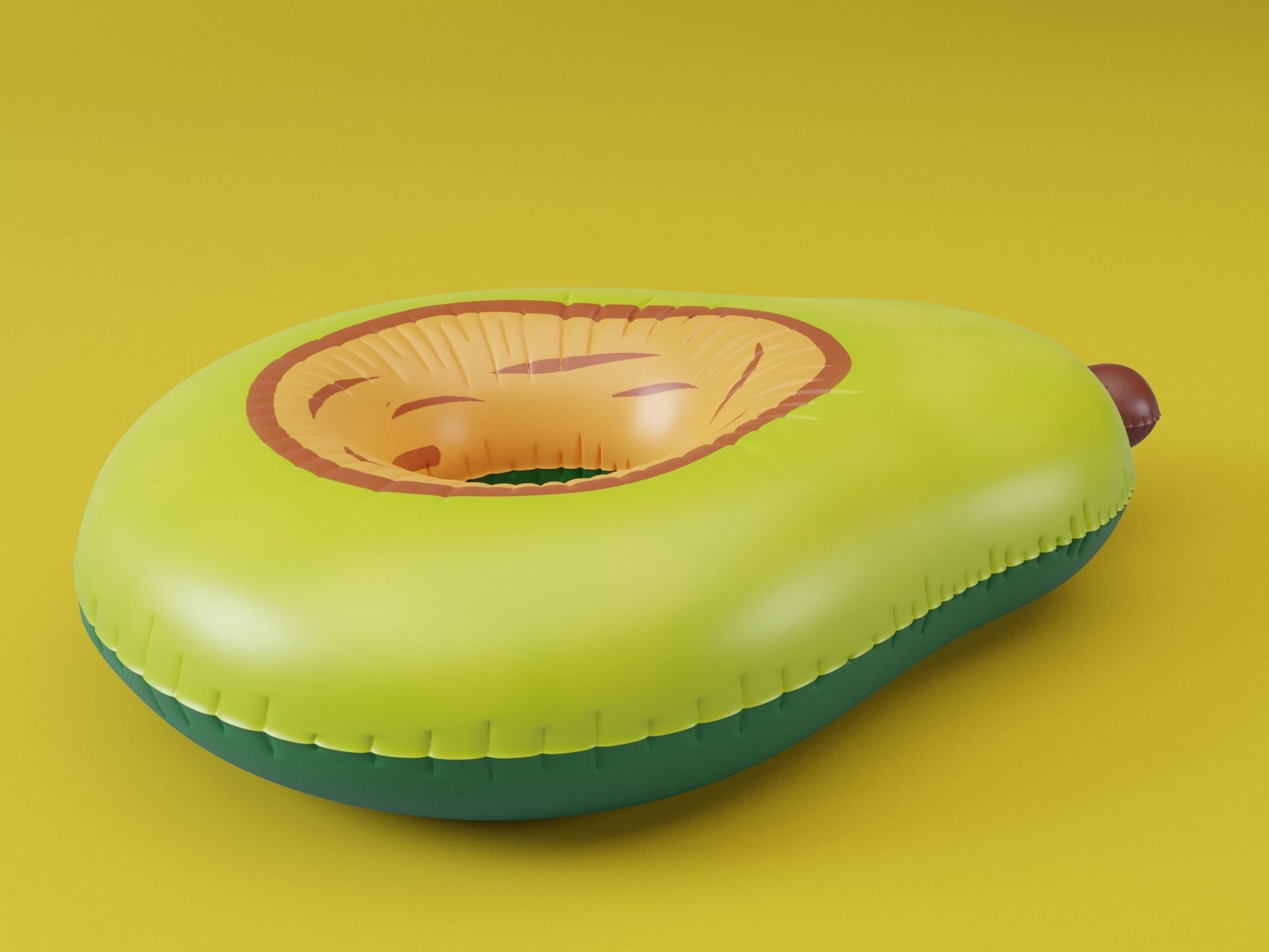 Inflatable Avocado cute 3D Model 3D model_4