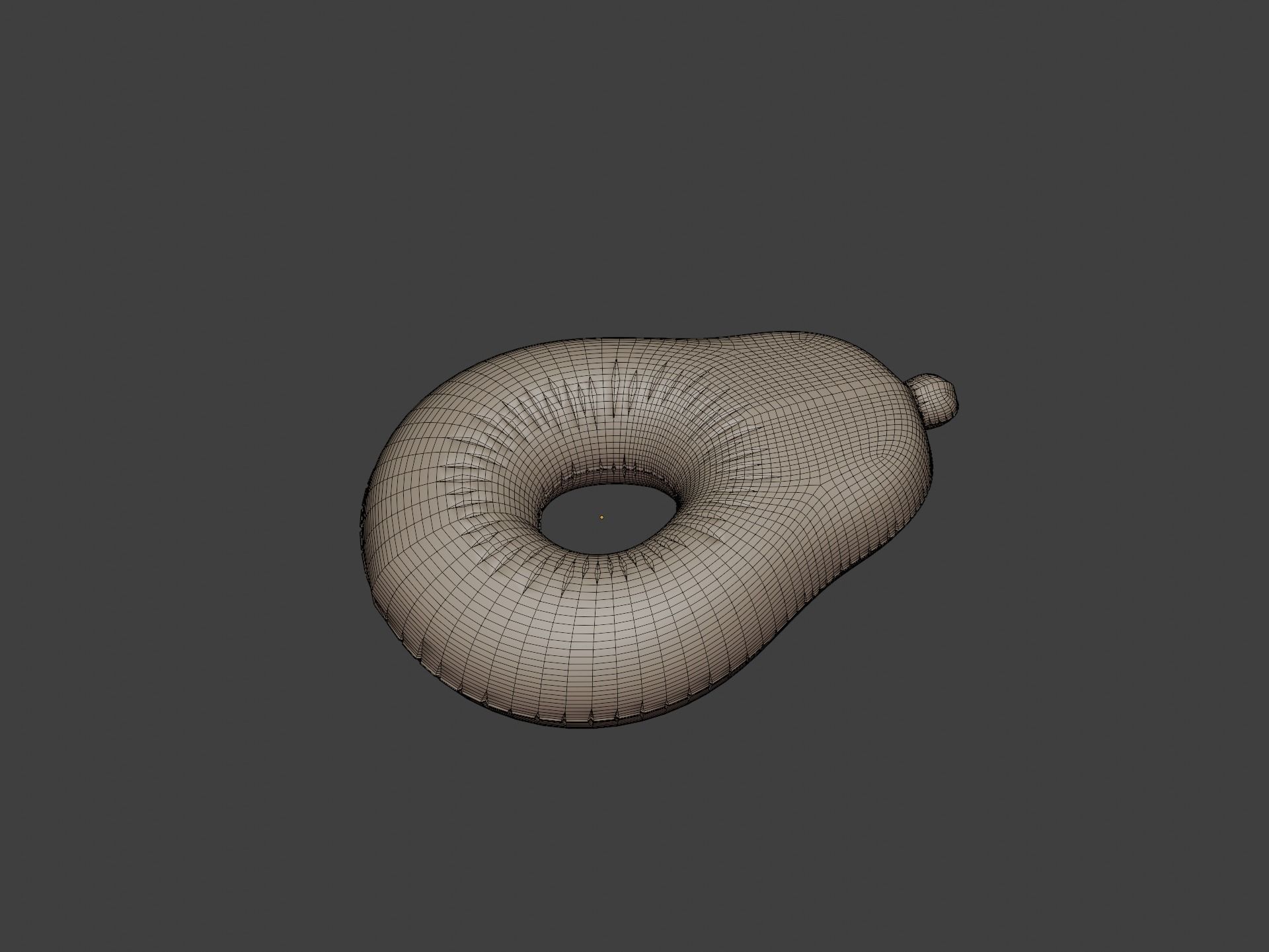 Inflatable Avocado cute 3D Model 3D model_1