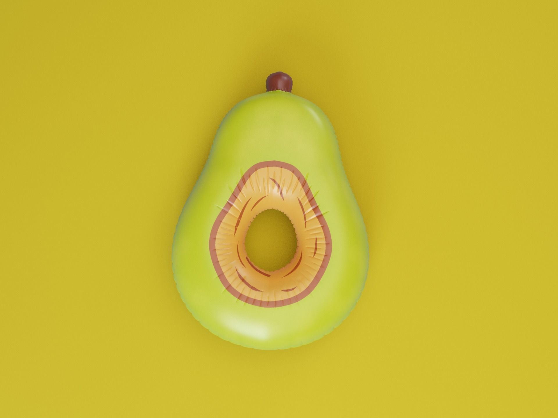 Inflatable Avocado cute 3D Model 3D model_2