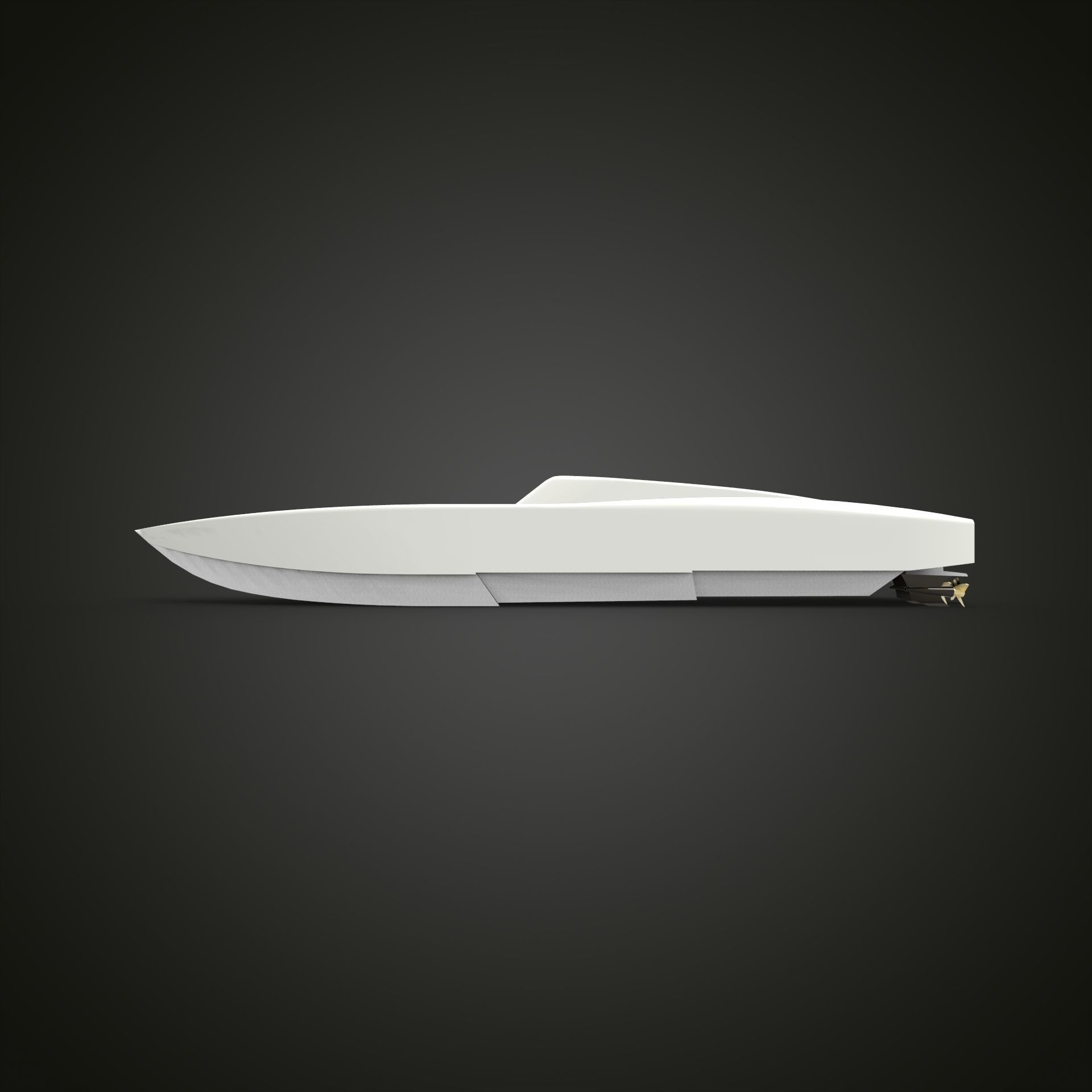 RC boat 800 mm lentgh 3D print model_4