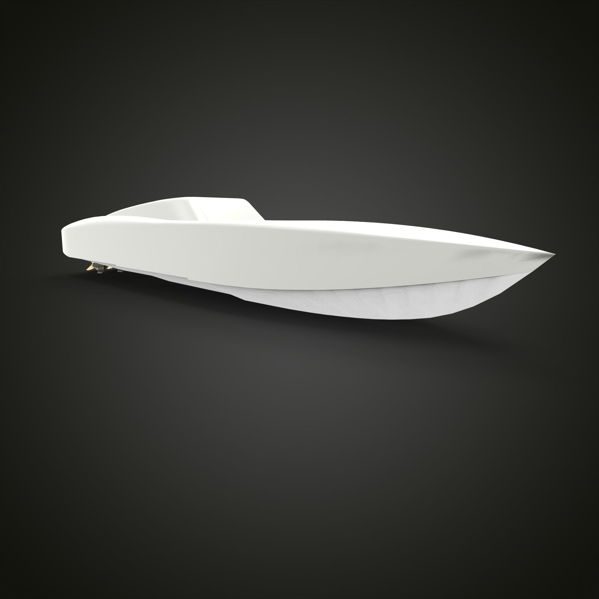 RC boat 800 mm lentgh 3D print model_8