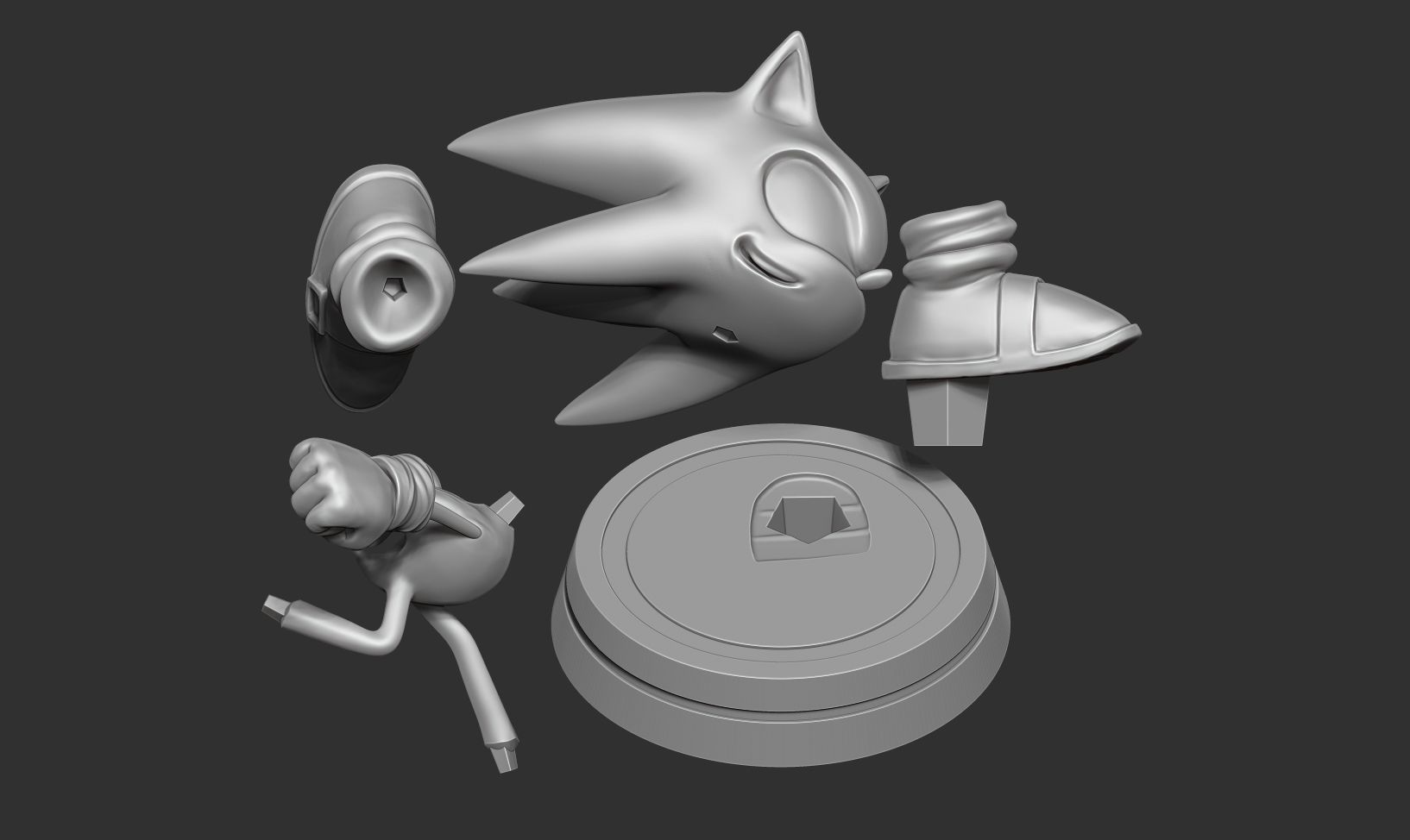 Sonic the Hedgehog 3D print model 3D print model_3