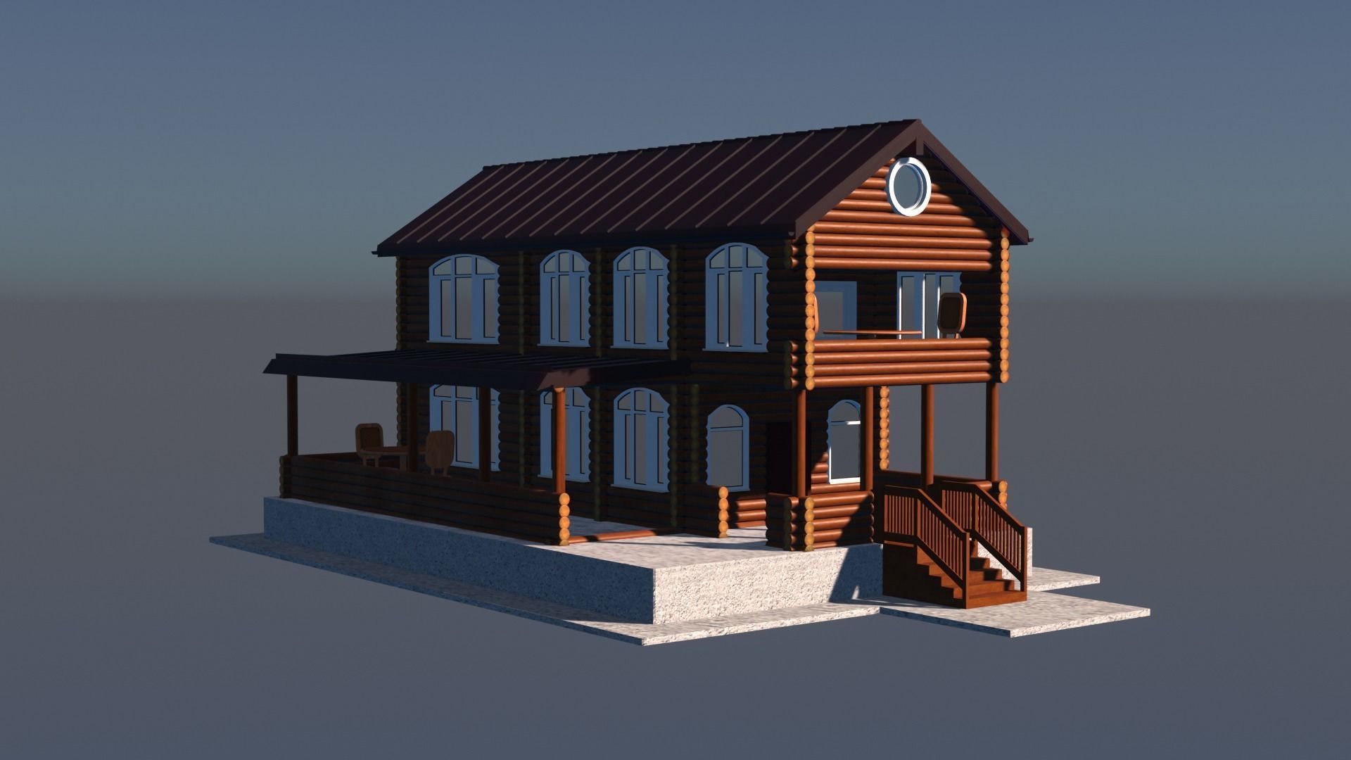 Log House 3D model_8