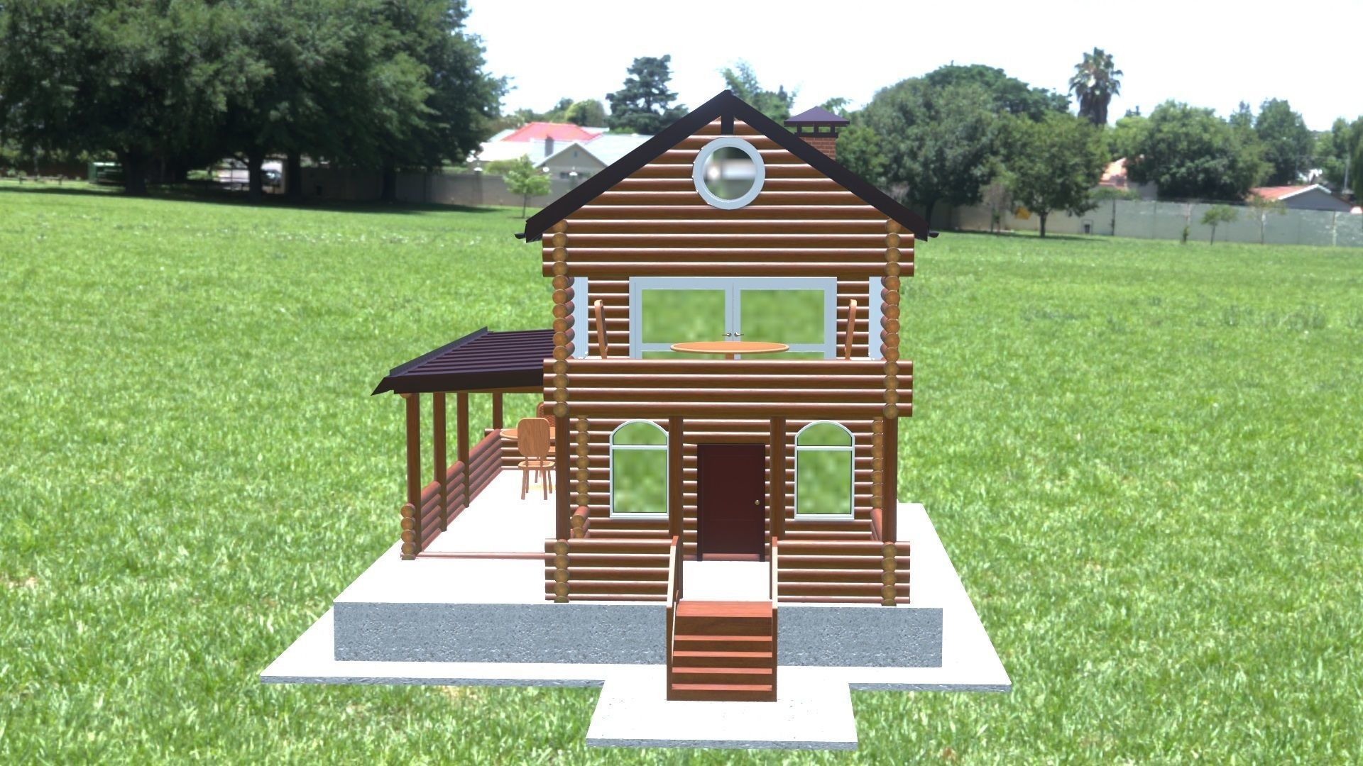 Log House 3D model_16