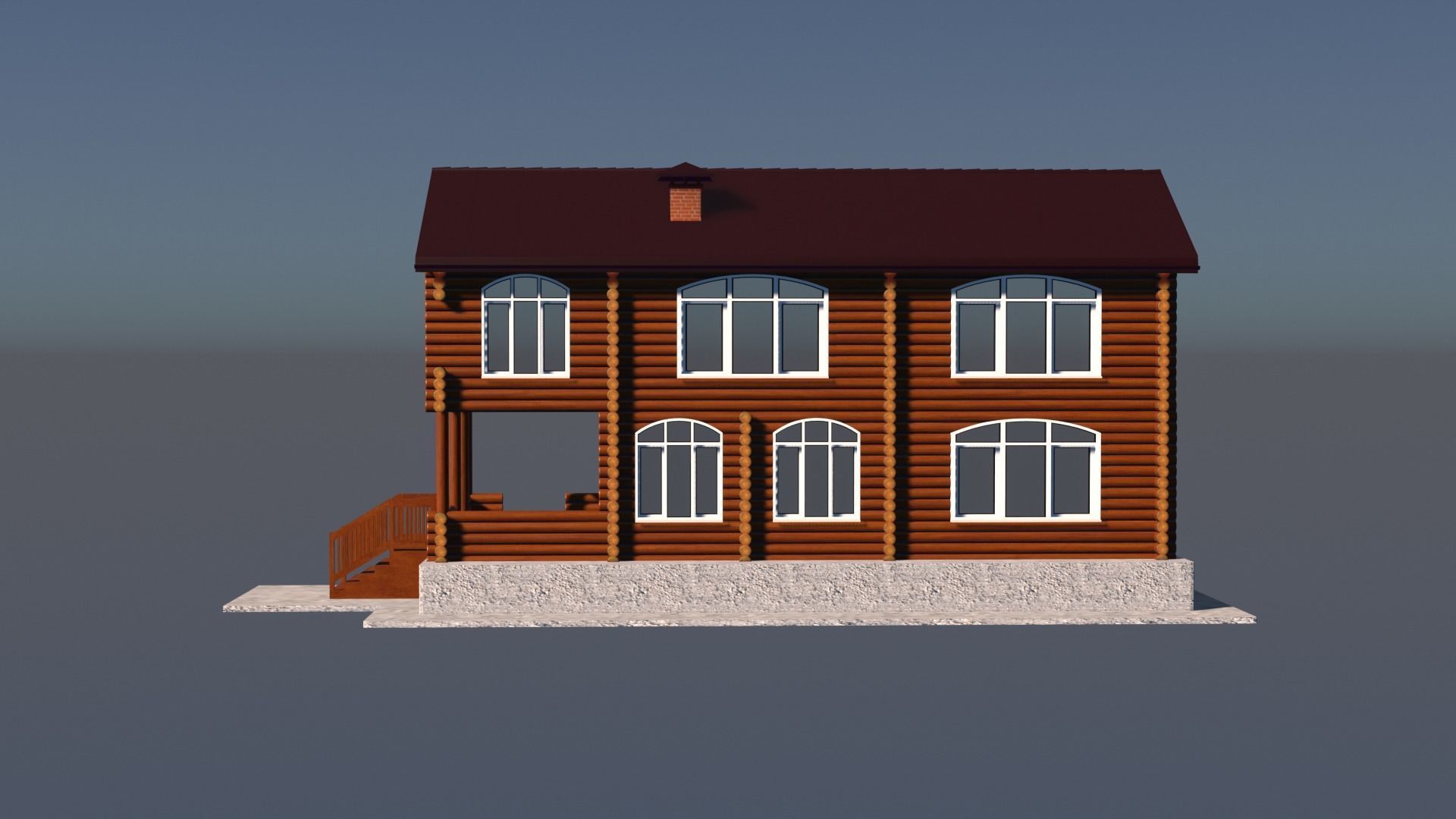 Log House 3D model_6