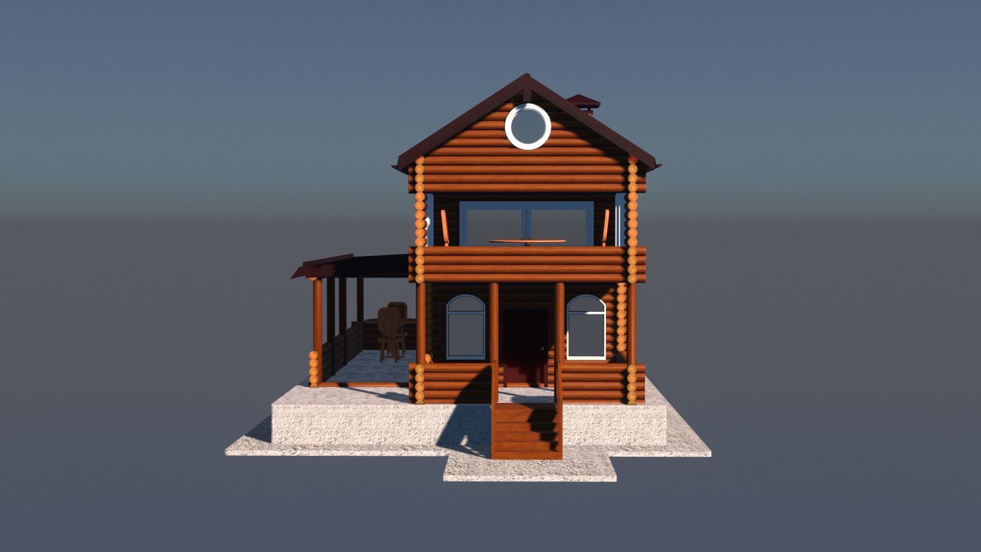 Log House 3D model_4