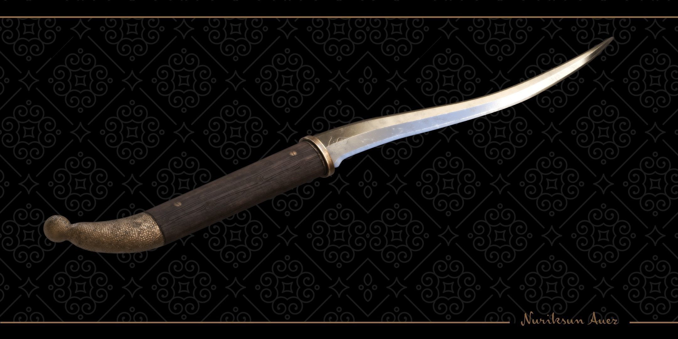 Nomad knife Low-poly 3D model_3