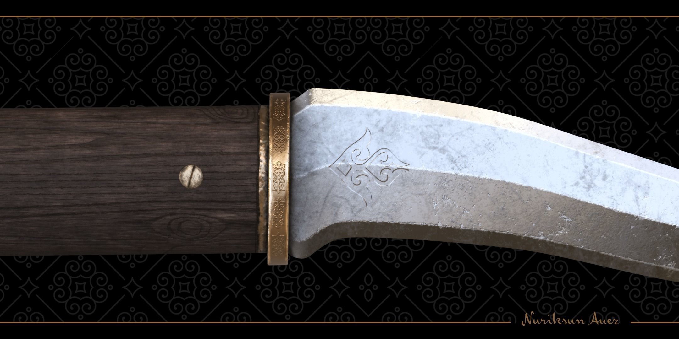 Nomad knife Low-poly 3D model_4