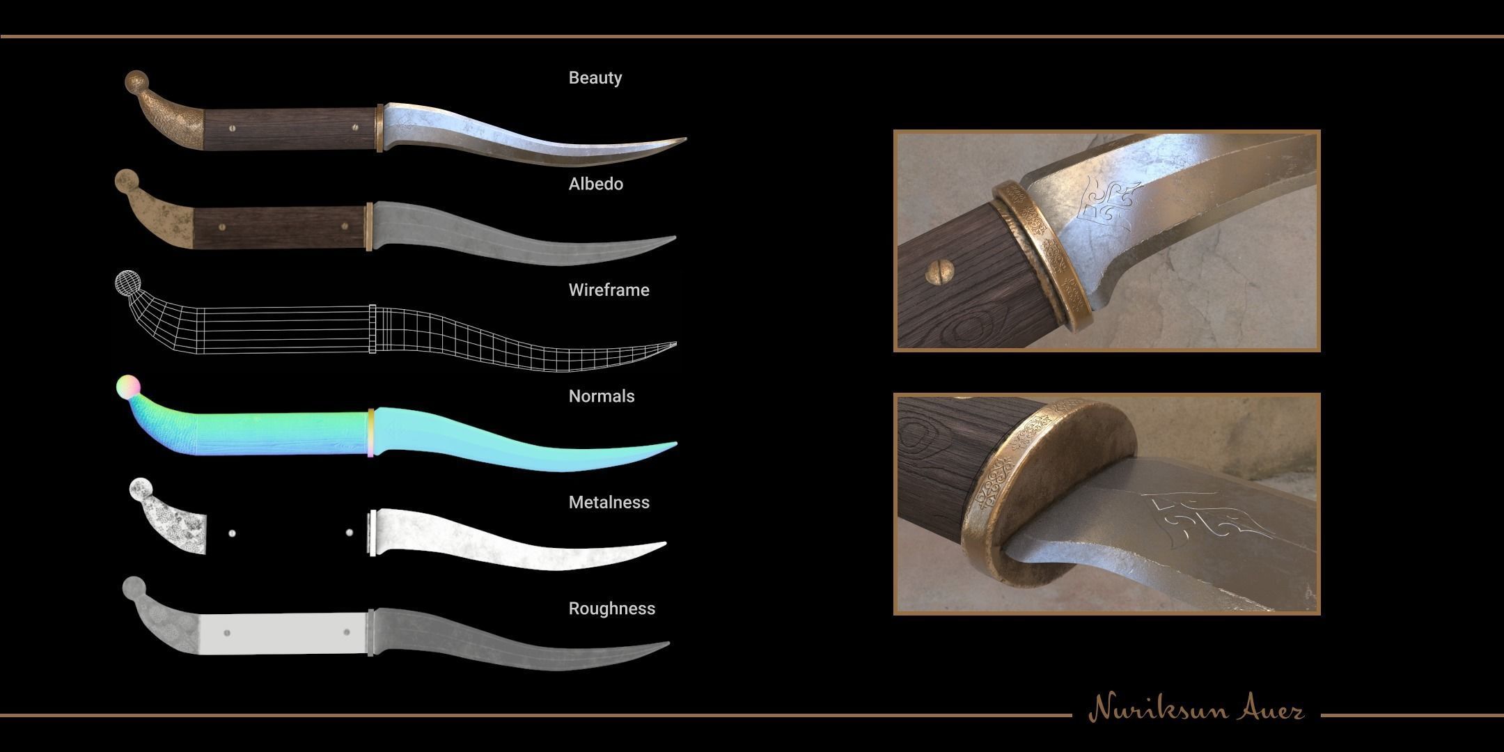 Nomad knife Low-poly 3D model_1