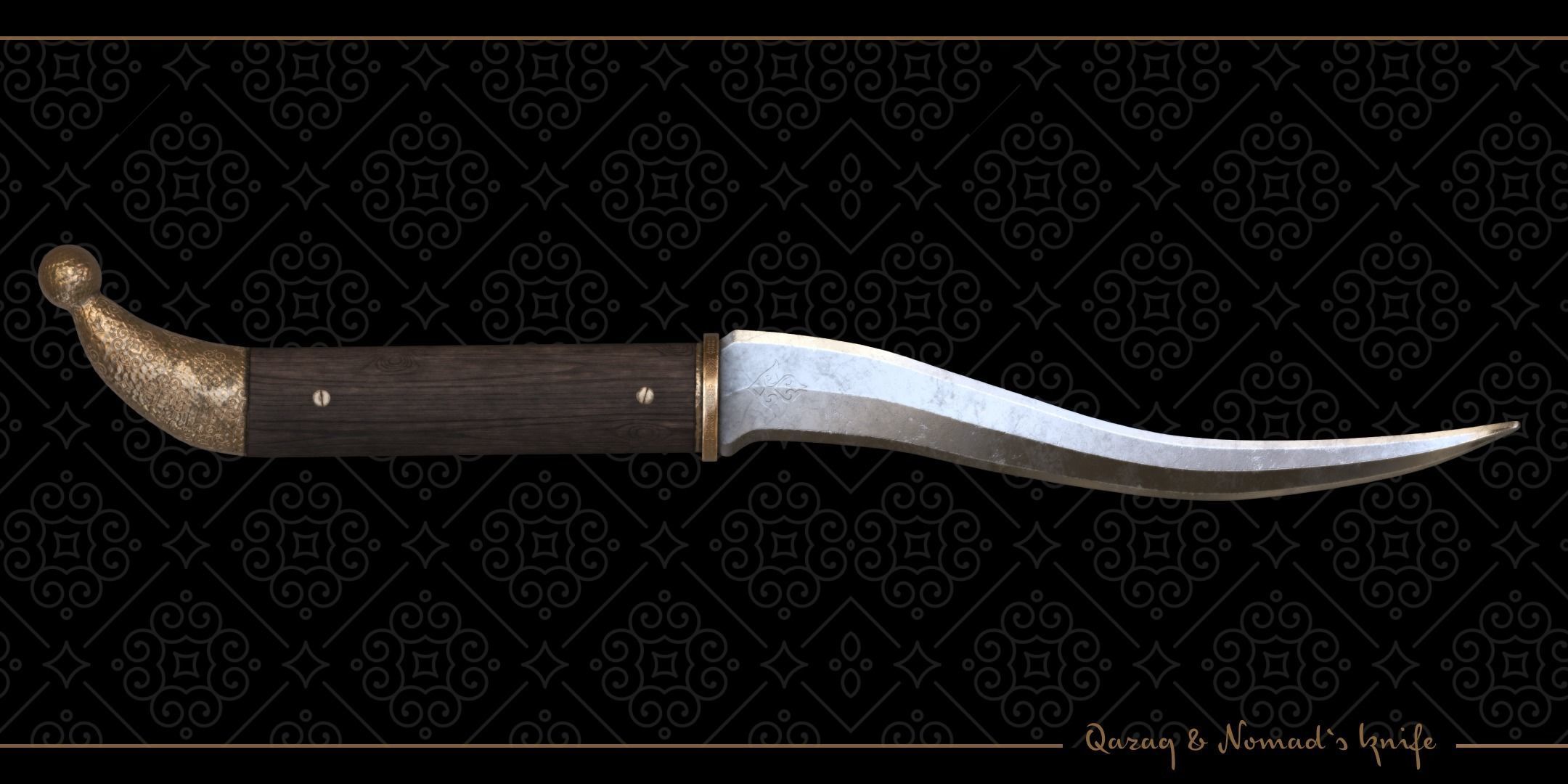 Nomad knife Low-poly 3D model_2