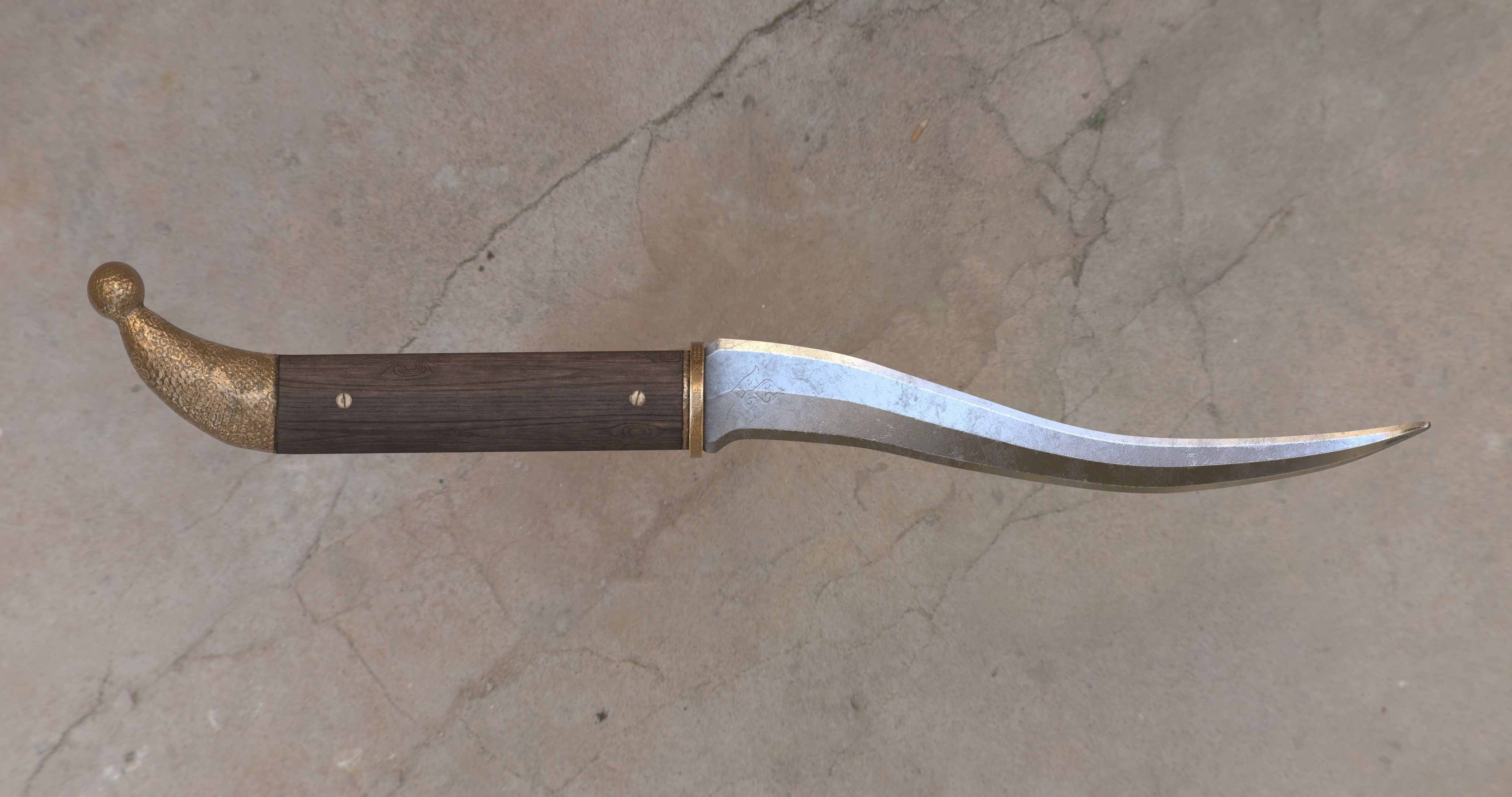 Nomad knife Low-poly 3D model_5