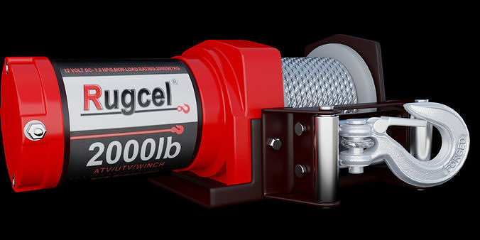 Rugcel 2000 electric winch 3D model