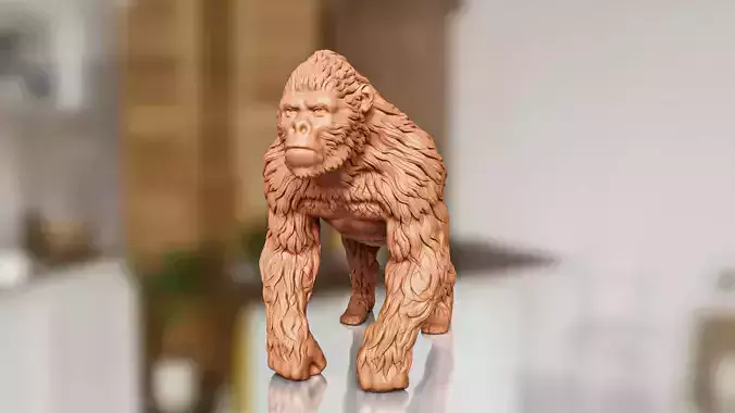 Realistic Gorilla Sculpture