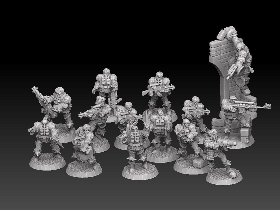 Combat Monk Cadre Megapack 3D print model_41