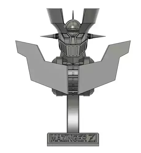 mazinger z bust 3d printing model 