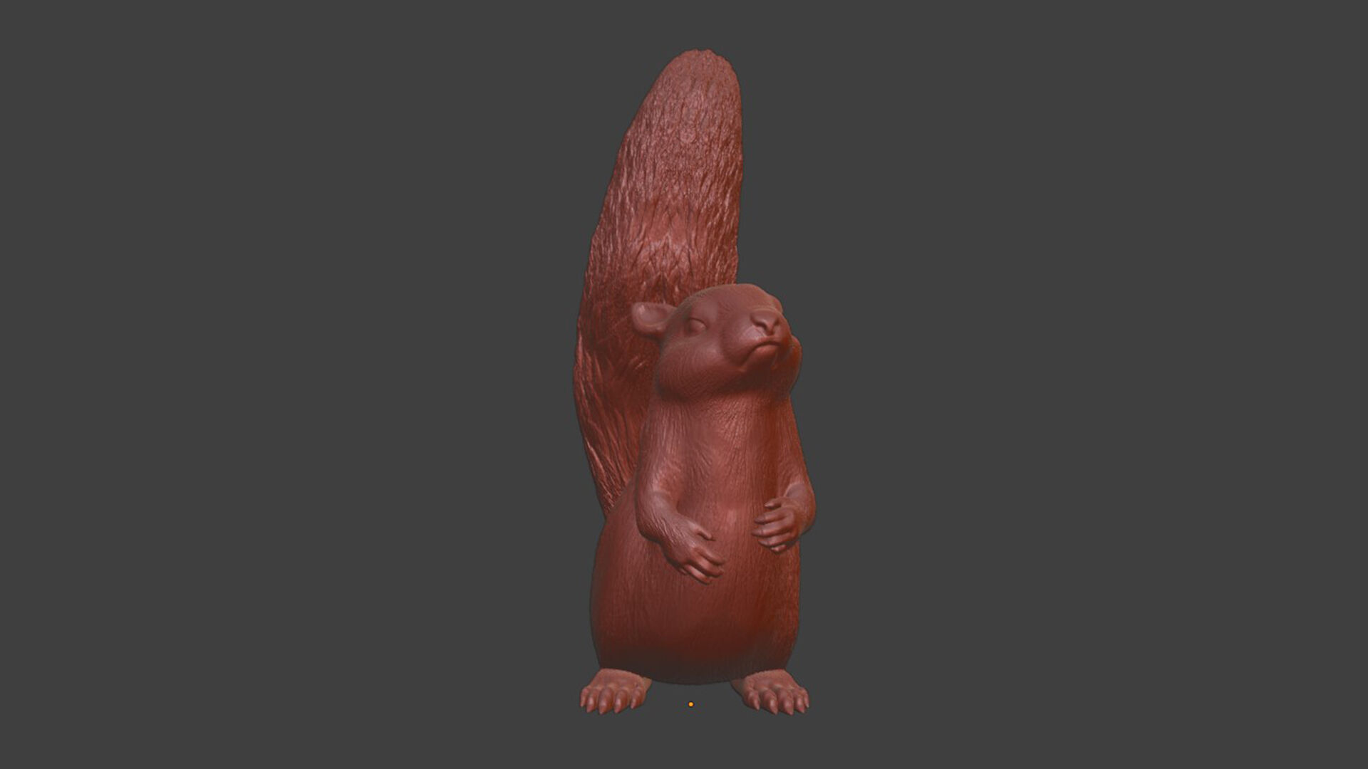 Silver Standing Squirrel 3D print model_7