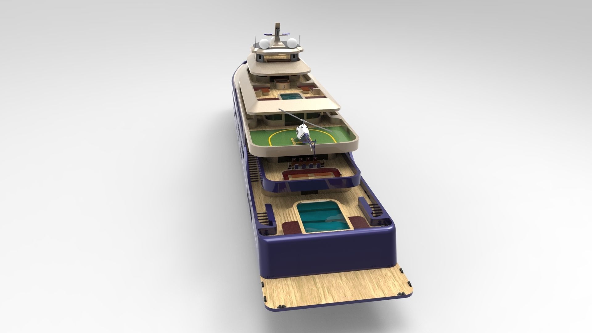 luxury yacht 88 3D model_11