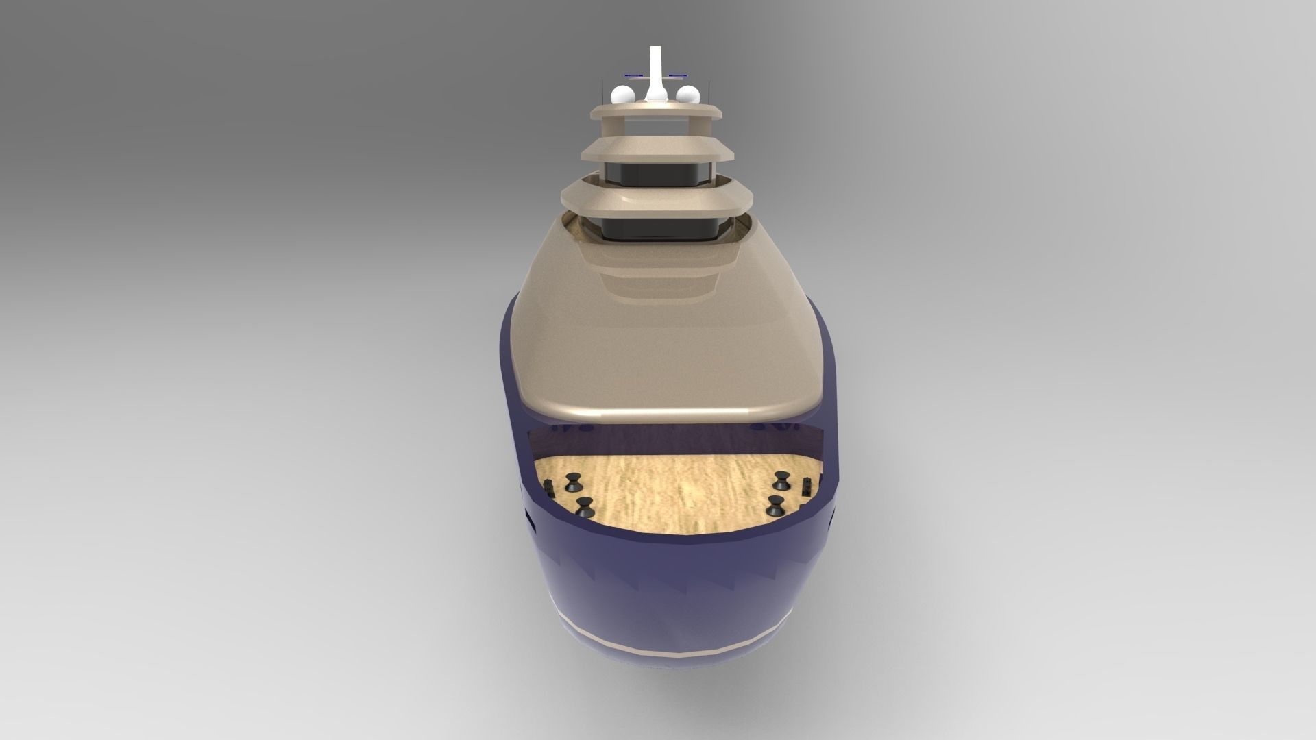 luxury yacht 88 3D model_2