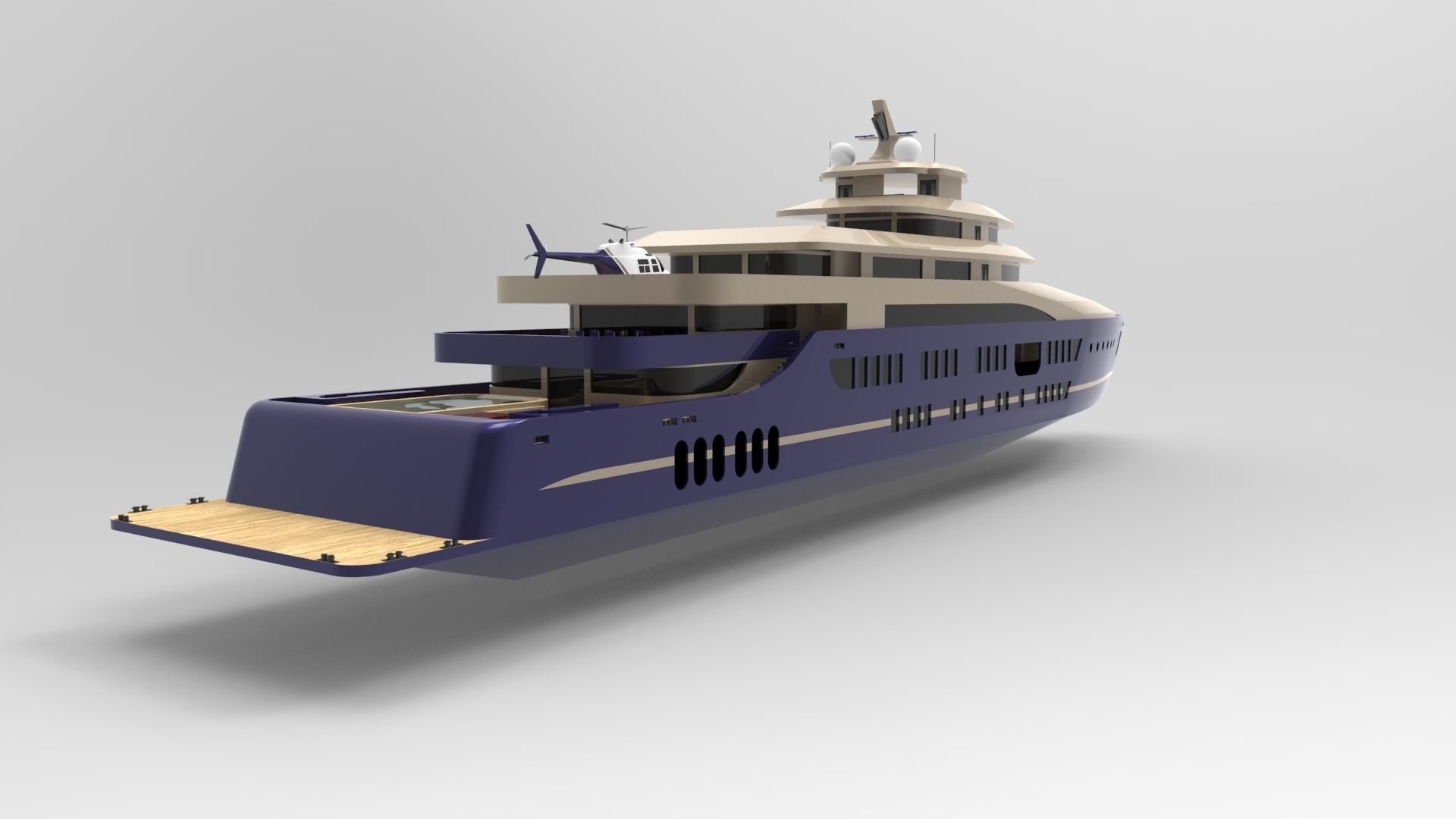 luxury yacht 88 3D model_10