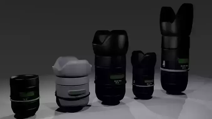 Camera Lens full Texture 3D model