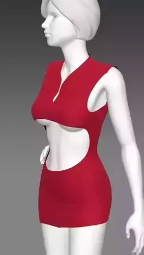 Woman Cloth Low-poly 3D model