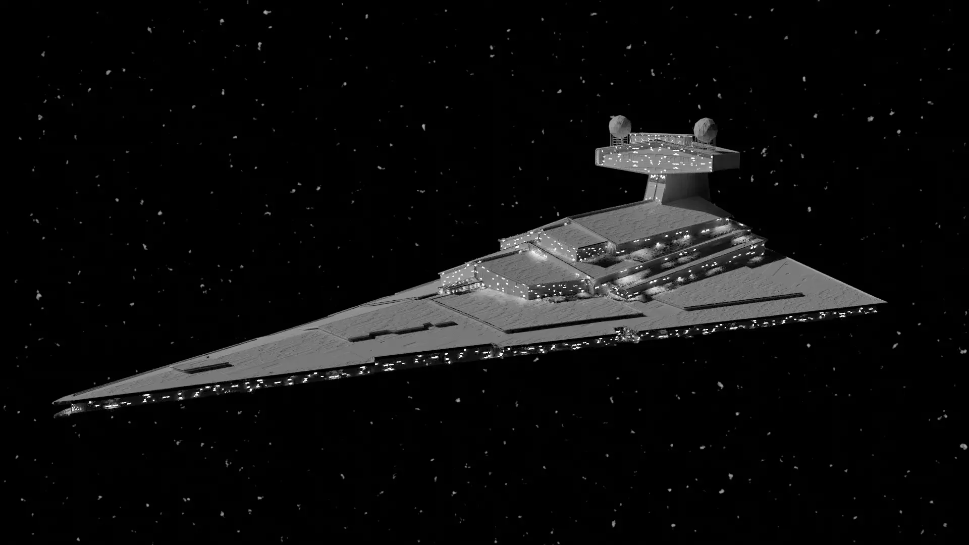 Star Wars victory class 2 star destroyer Free low-poly 3D model
