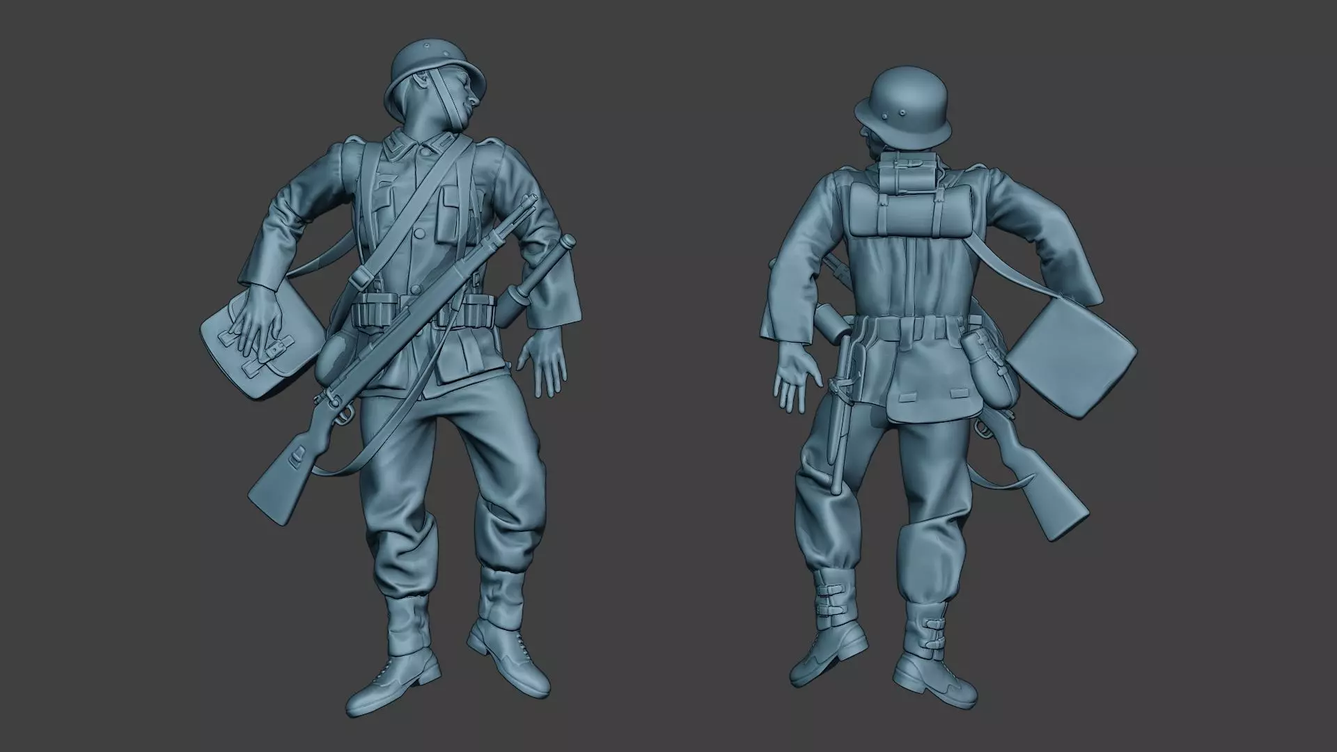 German soldier ww2 Killed G6 3D print model