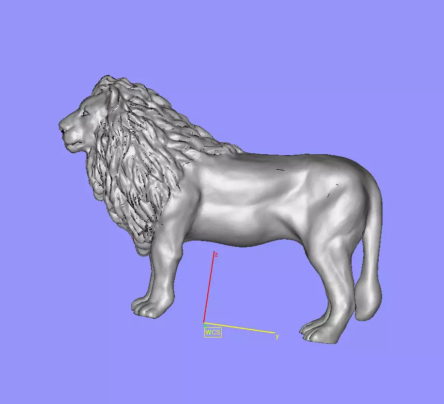 lion stl file 3D print model
