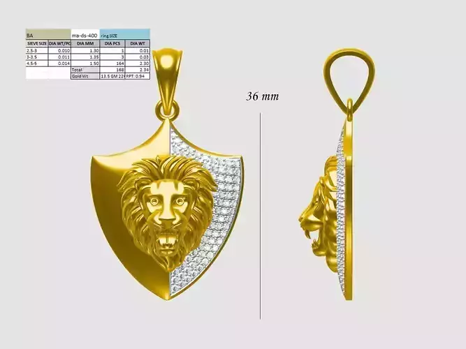 lion pendat 