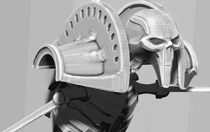 Necron skeleton with baseball bat