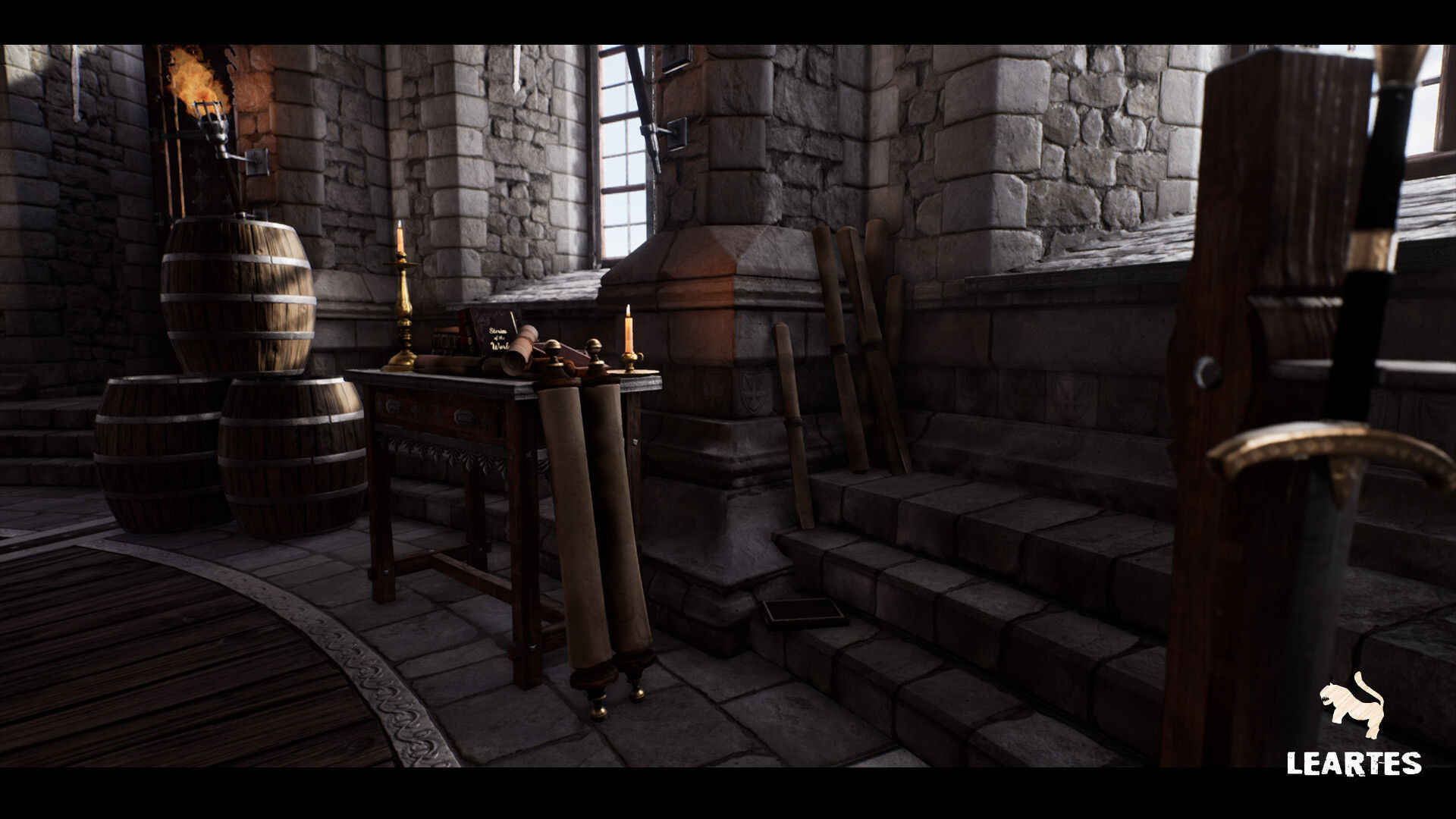 Medieval Castle Interior Low-poly 3D model_6