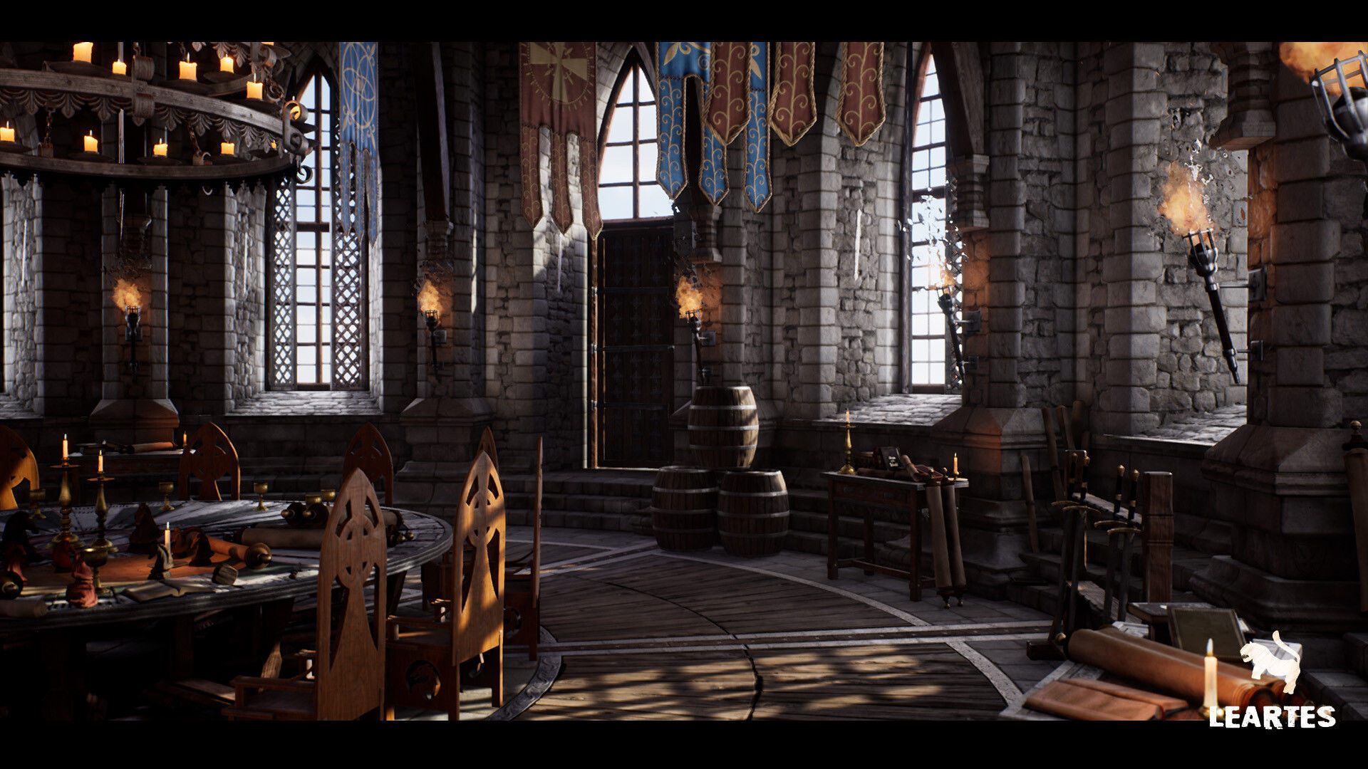 Medieval Castle Interior Low-poly 3D model_4