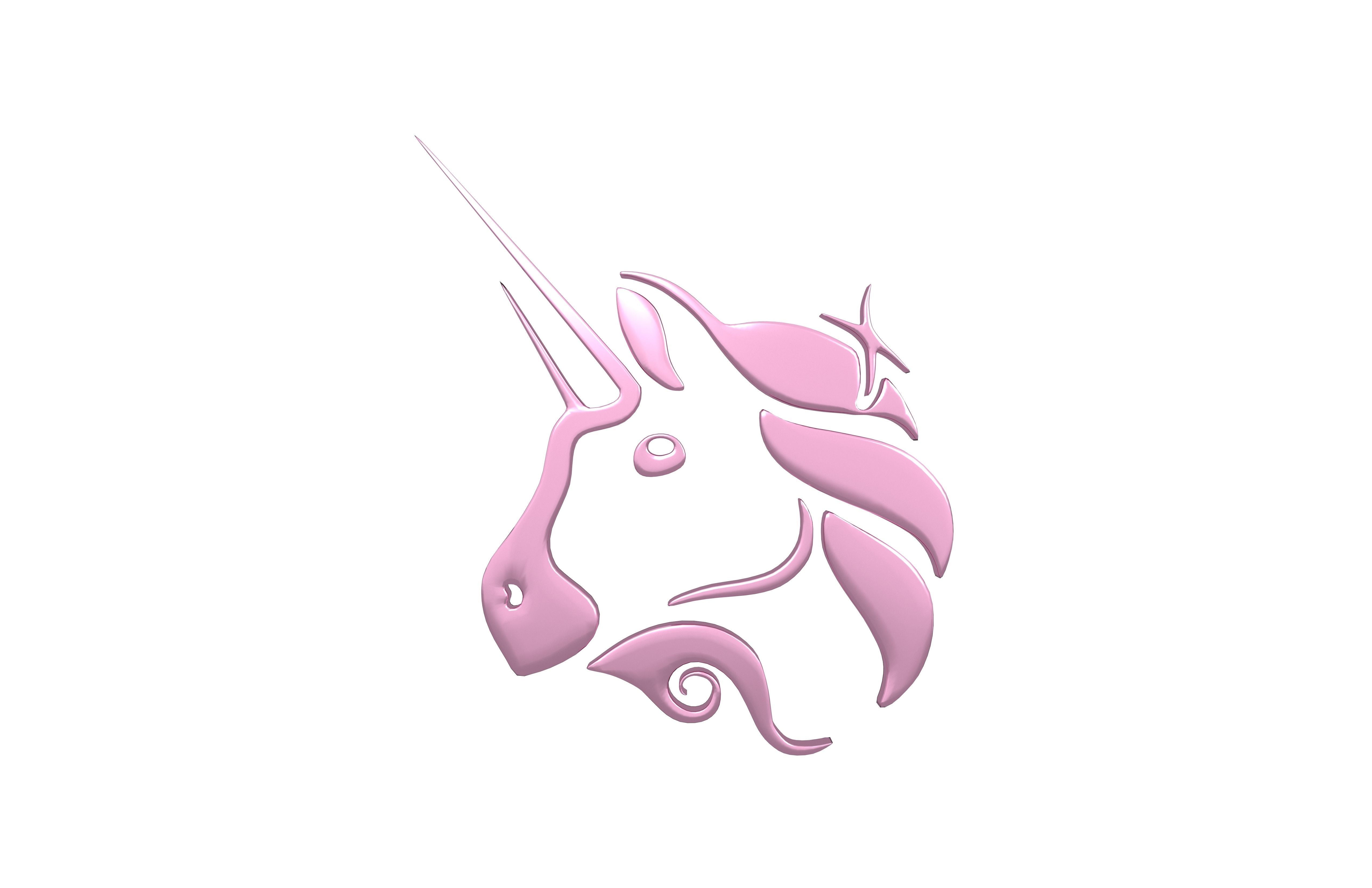 Uniswap Coin v2 005 Low-poly 3D model_3