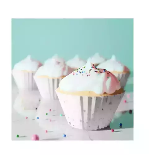 cupcake cupcakes with icing and sprinkles 3D print model