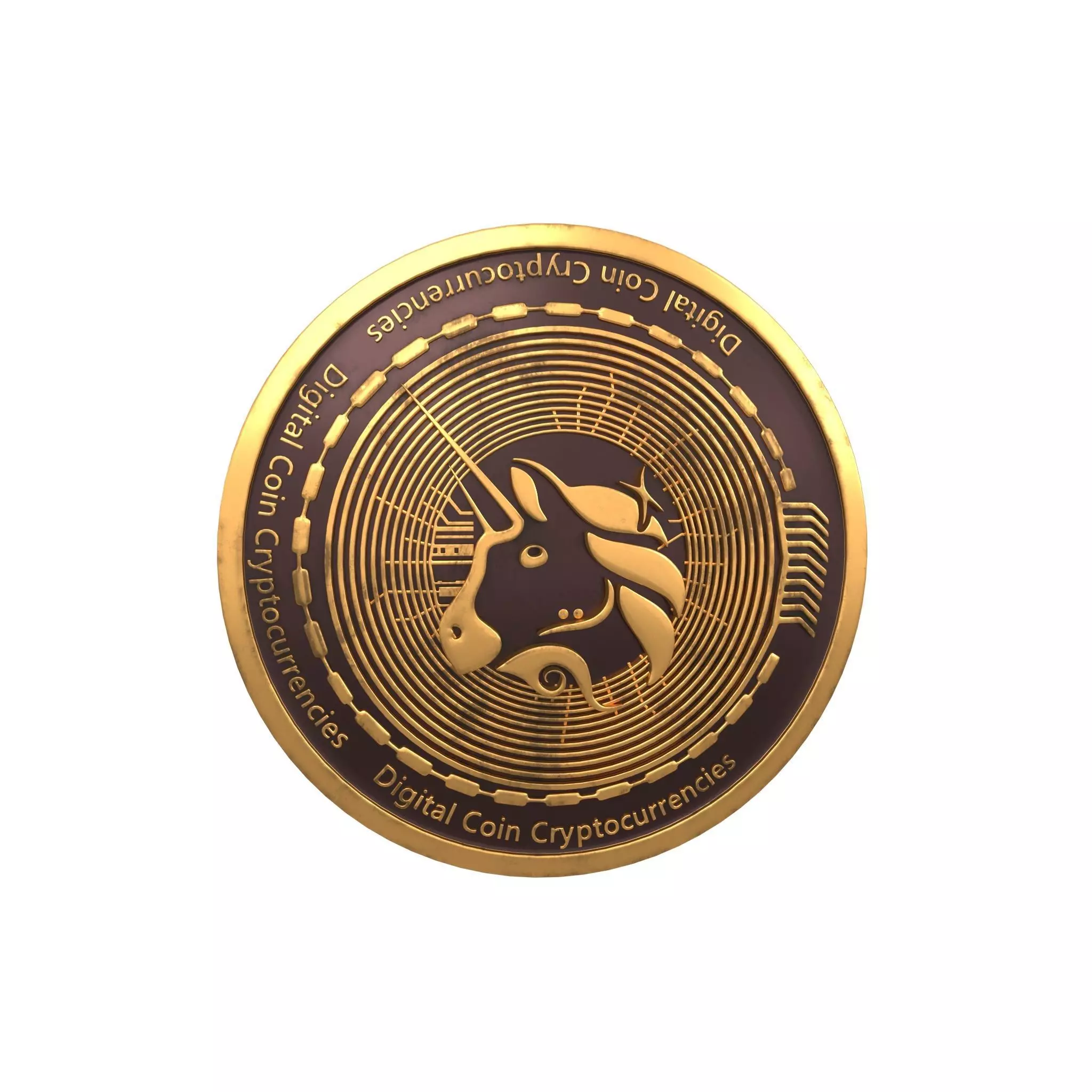 Uniswap Coin v3 002 3D model
