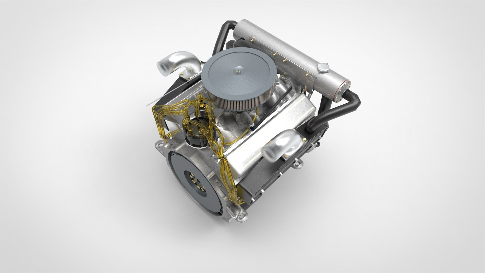 Marine Engine V8 3D model_6