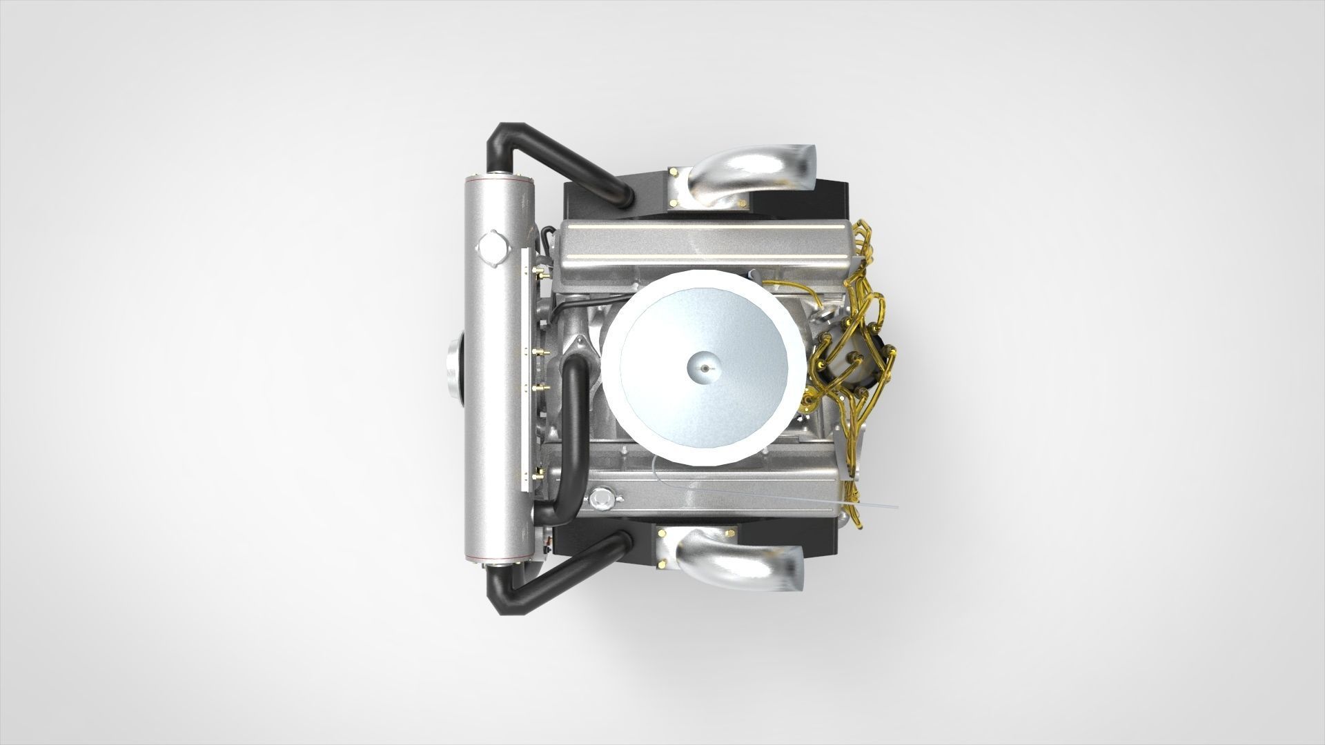 Marine Engine V8 3D model_9