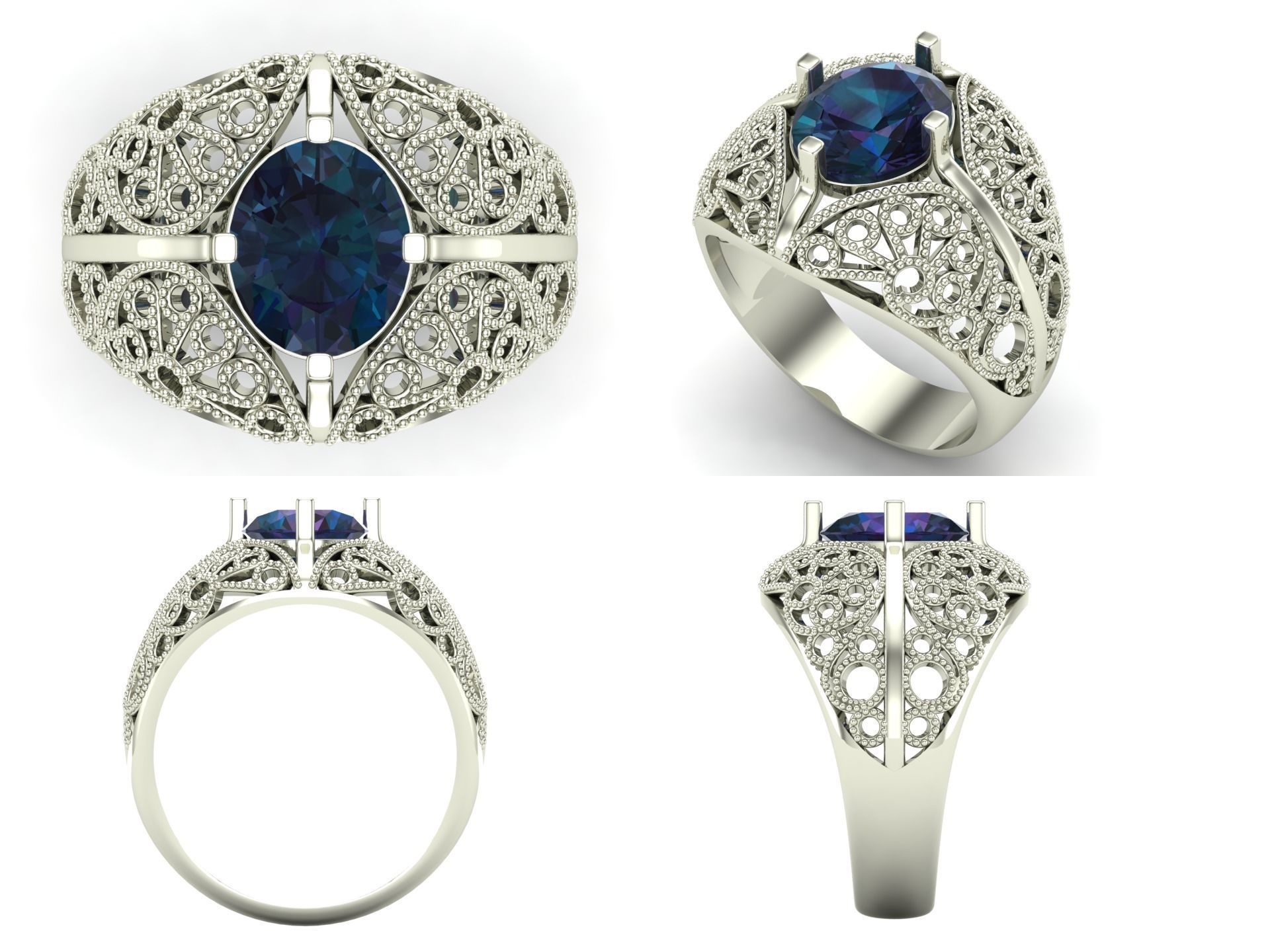 Ring pl147 3D print model_3