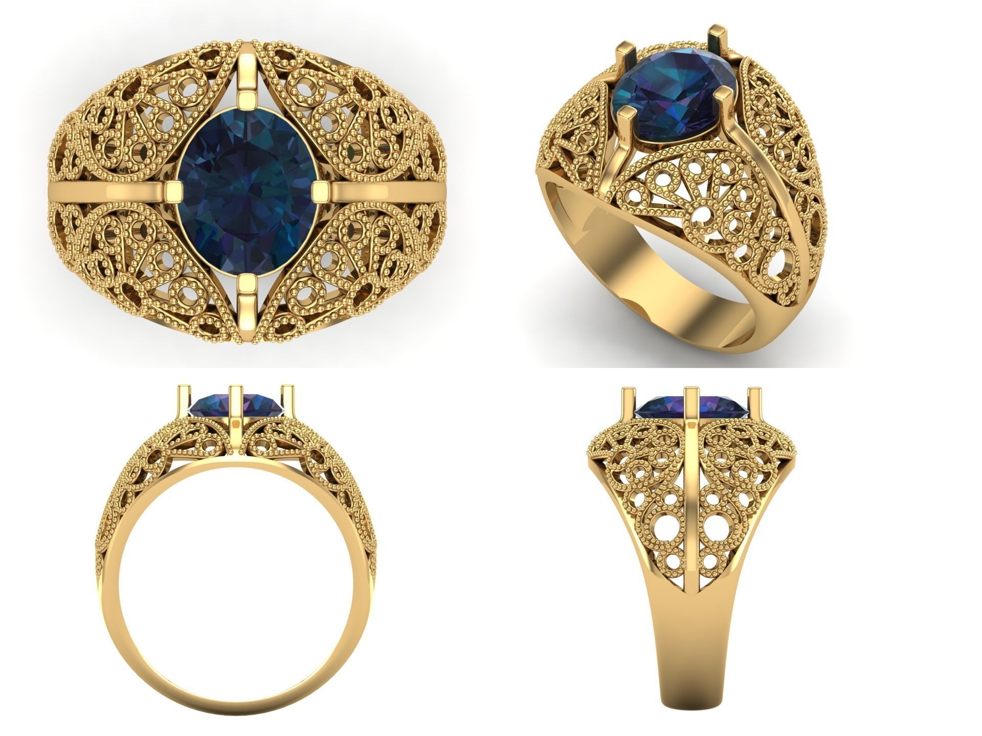 Ring pl147 3D print model_4