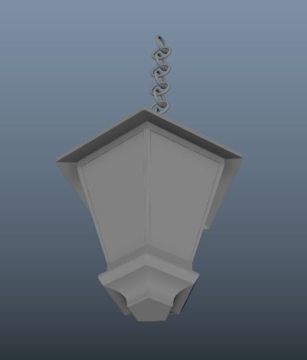 Lantern hanging Free 3D model_1