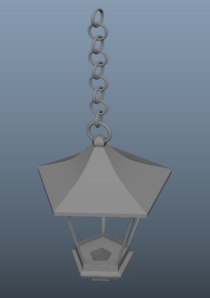 Lantern hanging Free 3D model_2
