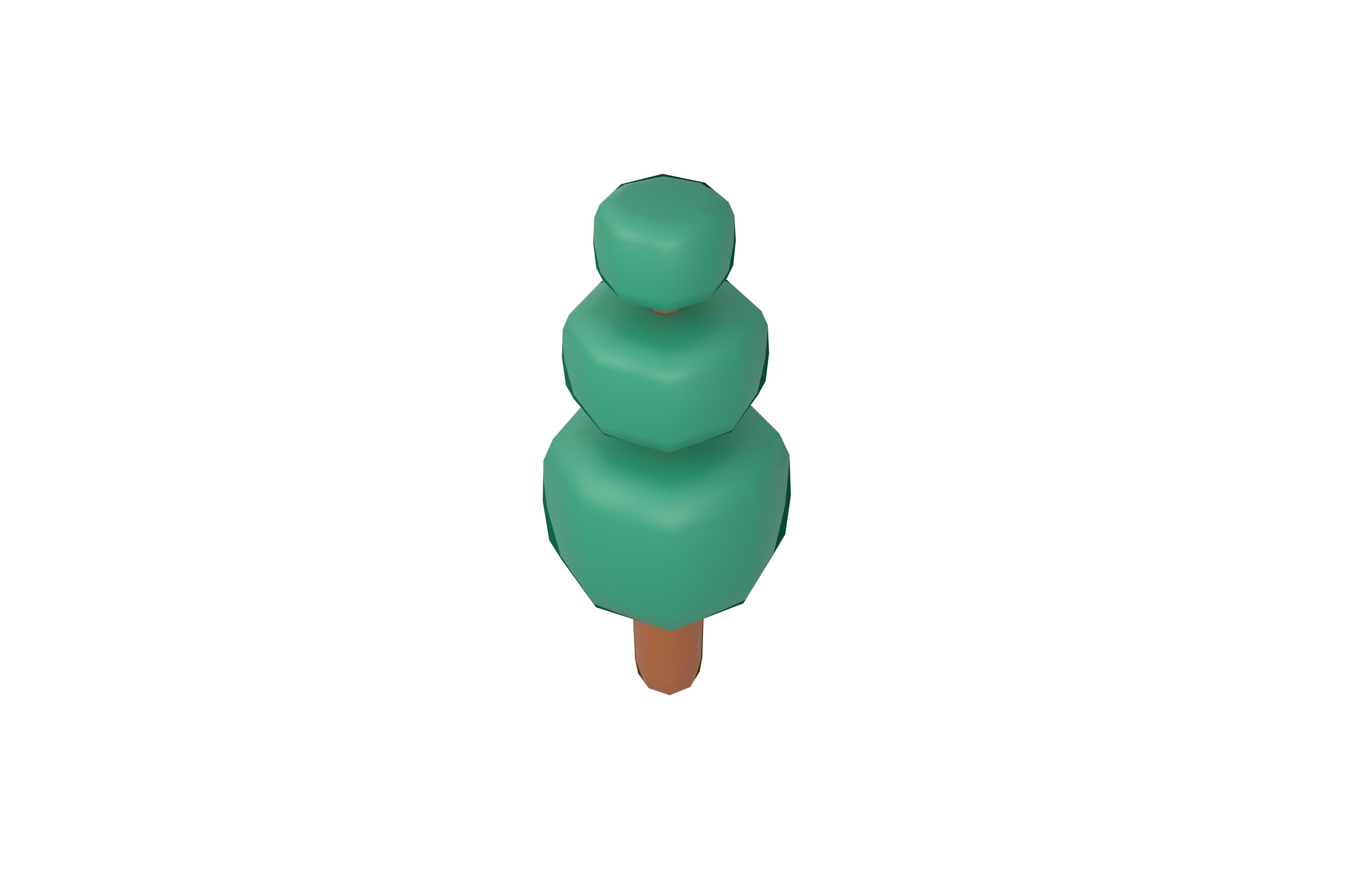 Cartoon Tree v13 003 Low-poly 3D model_2