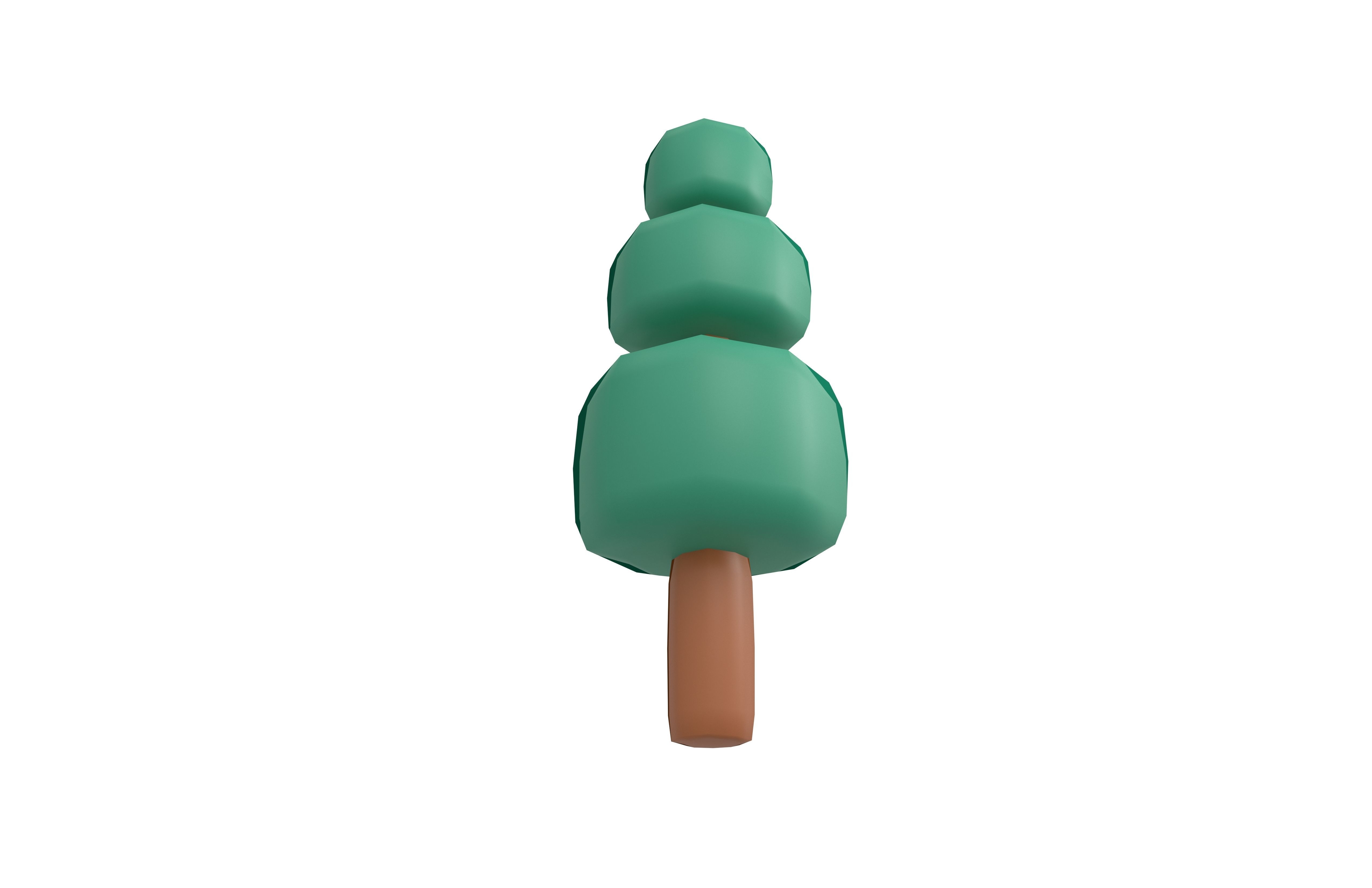 Cartoon Tree v13 003 Low-poly 3D model_3