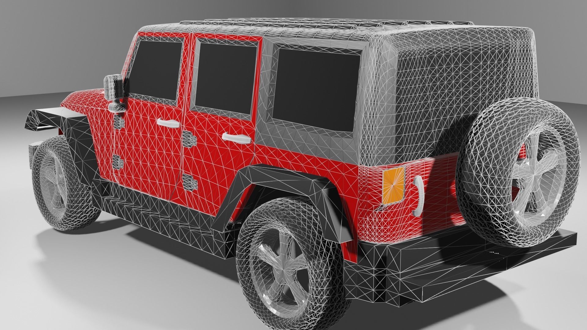 Jeep Wrangler-Red 3D model_13