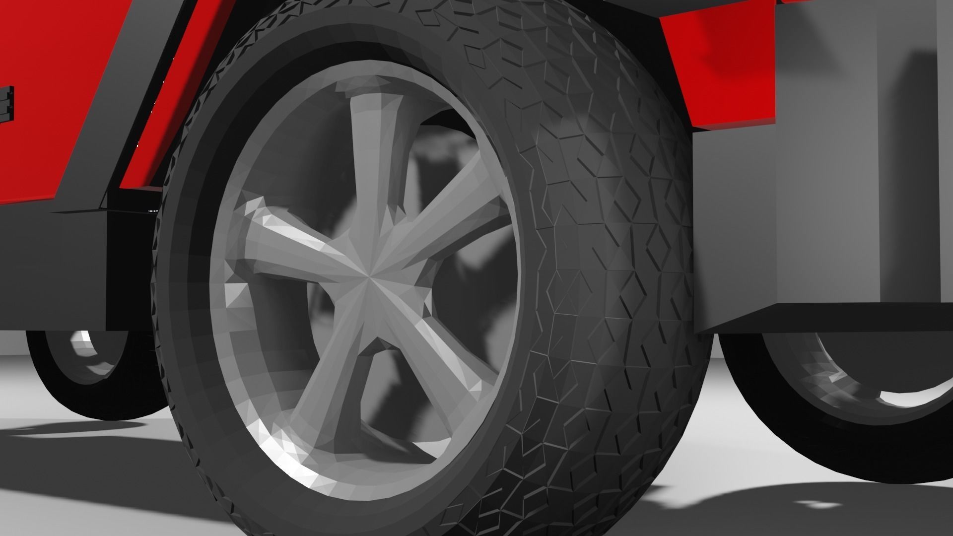 Jeep Wrangler-Red 3D model_5