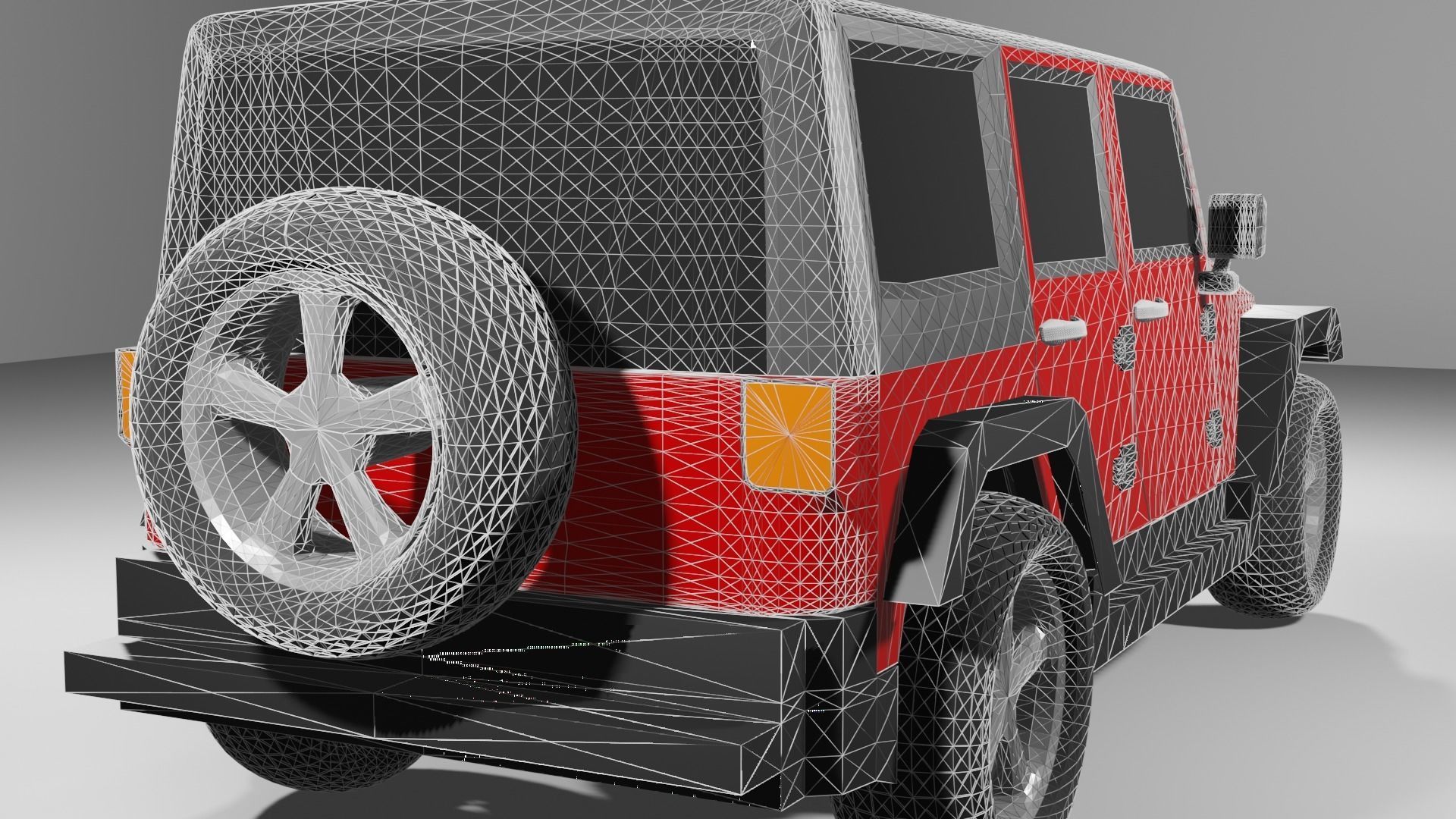 Jeep Wrangler-Red 3D model_10