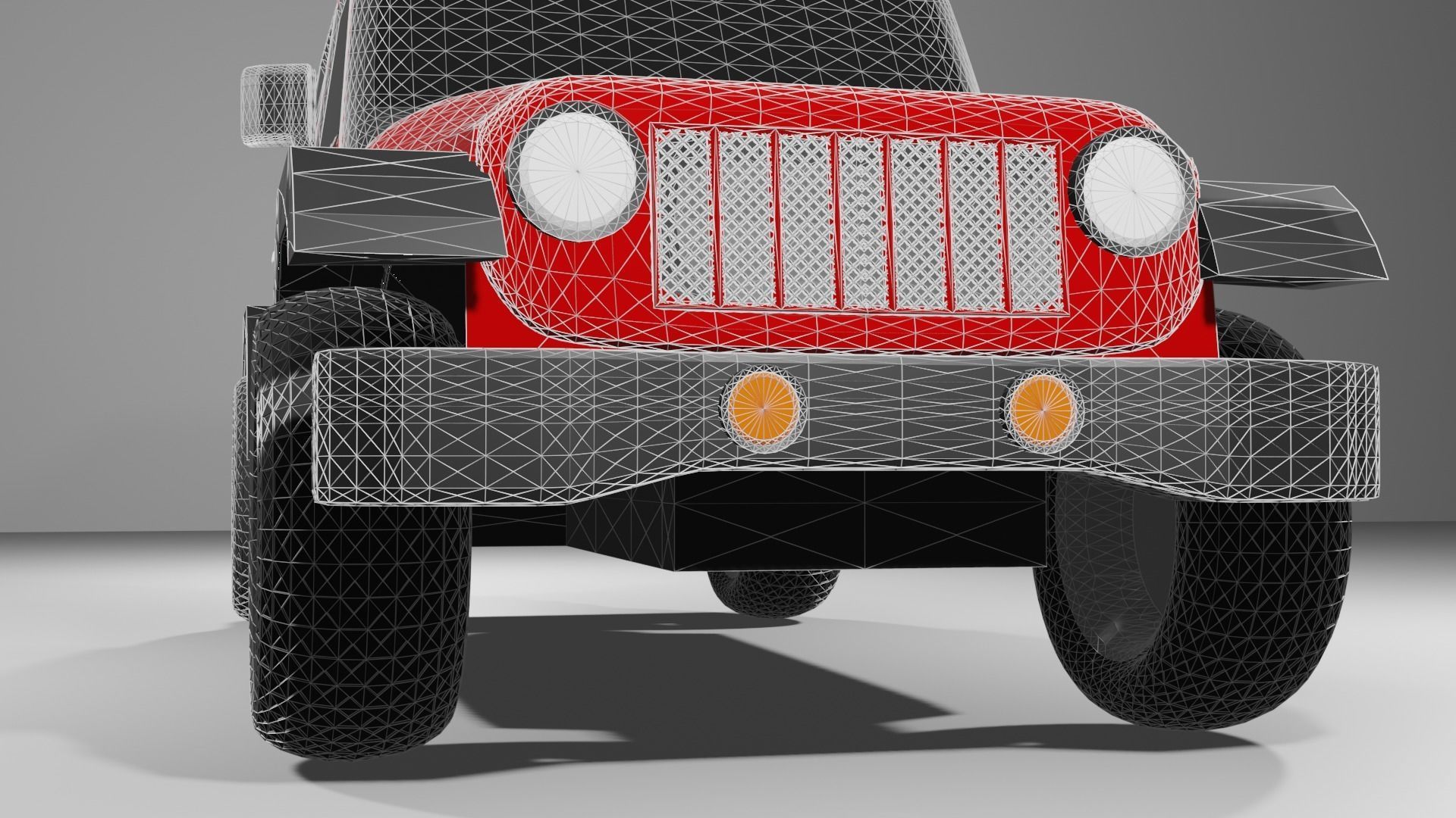 Jeep Wrangler-Red 3D model_11