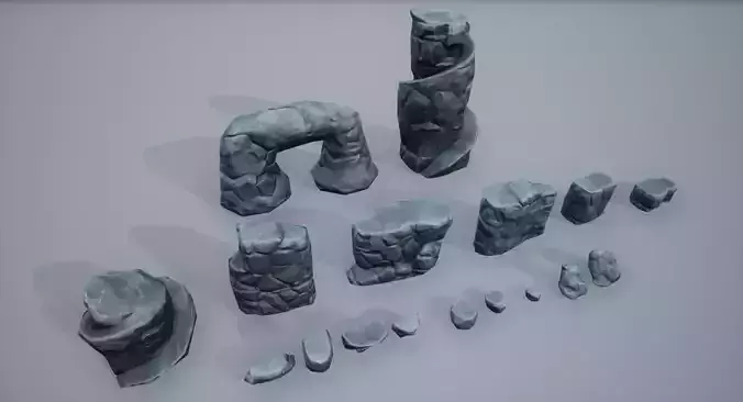 Stylized rocks asset