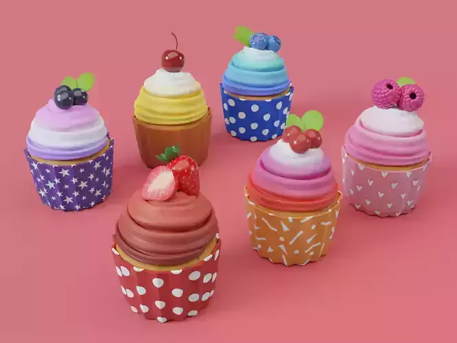 Cupcake cute 3D