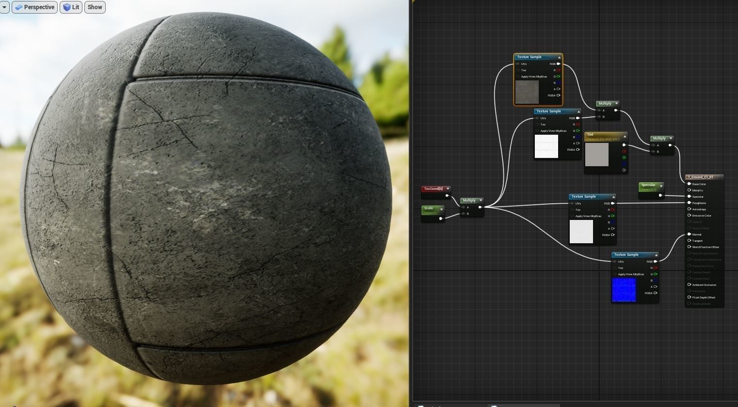 sci fi Concrete floor - modular kit - set C - Low-poly 3D model_5